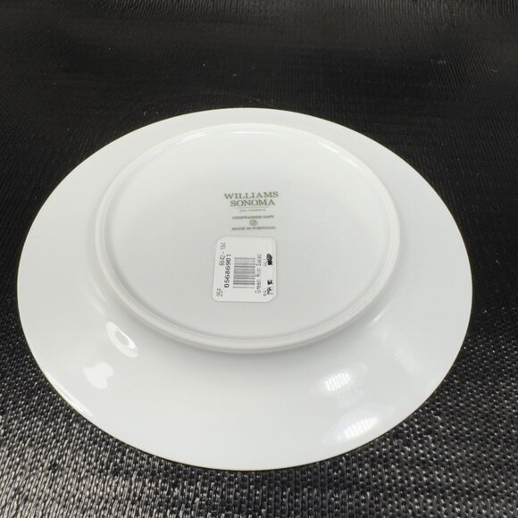 Williams Sonoma Garden Lattice Green Rim 8inch Plate Dish Set 2 New With Sticker - Picture 6 of 16